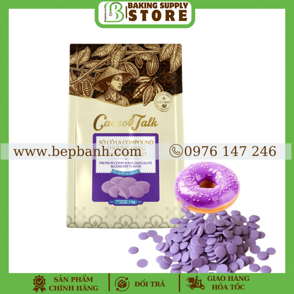 Chocolate nút Tím việt quất Cacao Talk 500gr