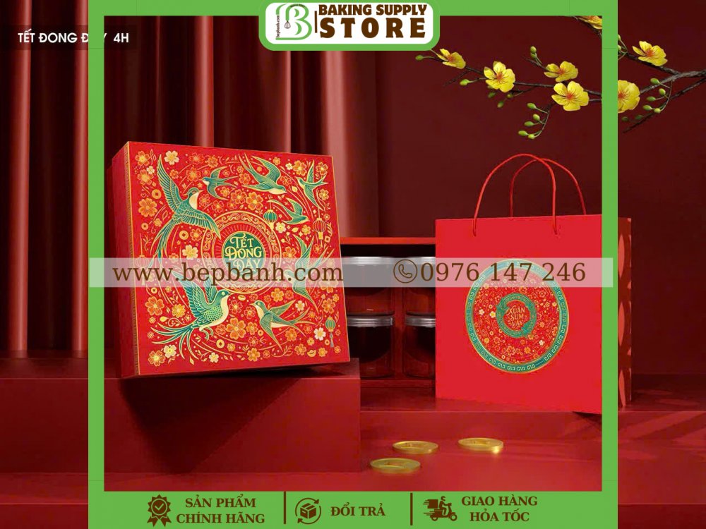 Hộp giấy Tết Đong Đầy 4H