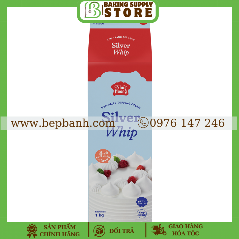 Kem topping silver whip đỉnh bạc 1kg
