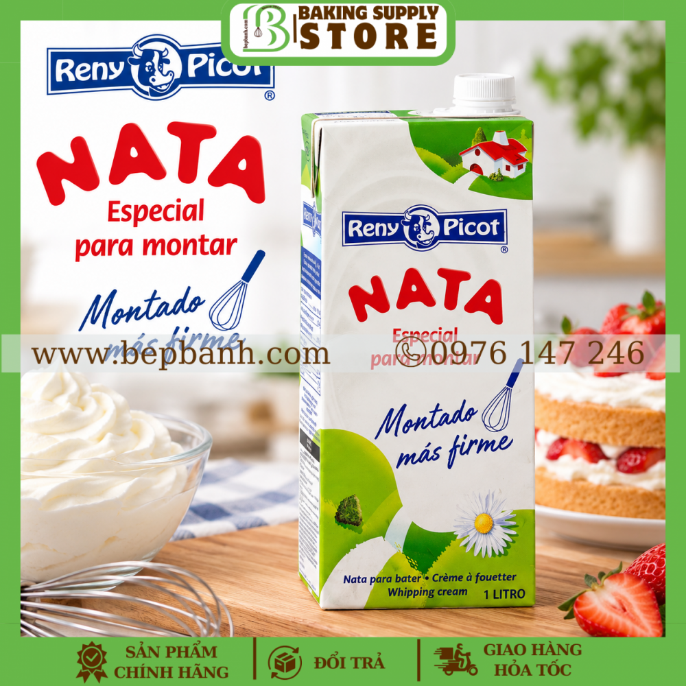 Kem tươi whipping cream Reny Picot 35% 1L