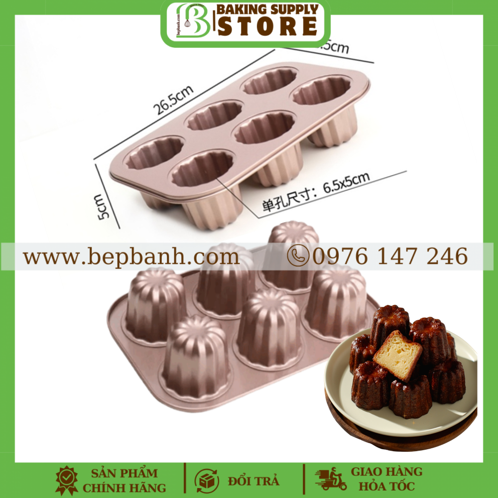 Khuôn canele 6 ô