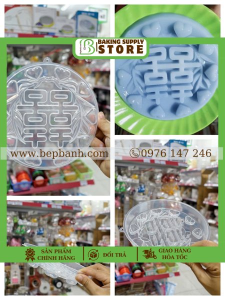 Khuôn nhựa Song Hỷ 18cm