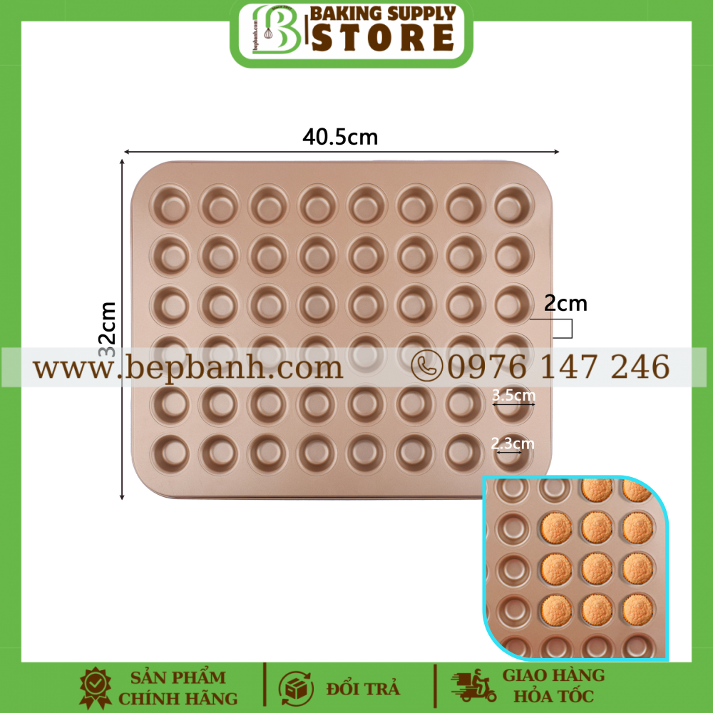 Khuôn nướng bánh nhài nhí 48 ô