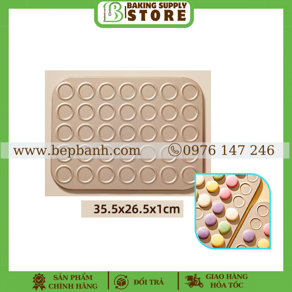 Khuôn nướng tròn cạn 35 ô