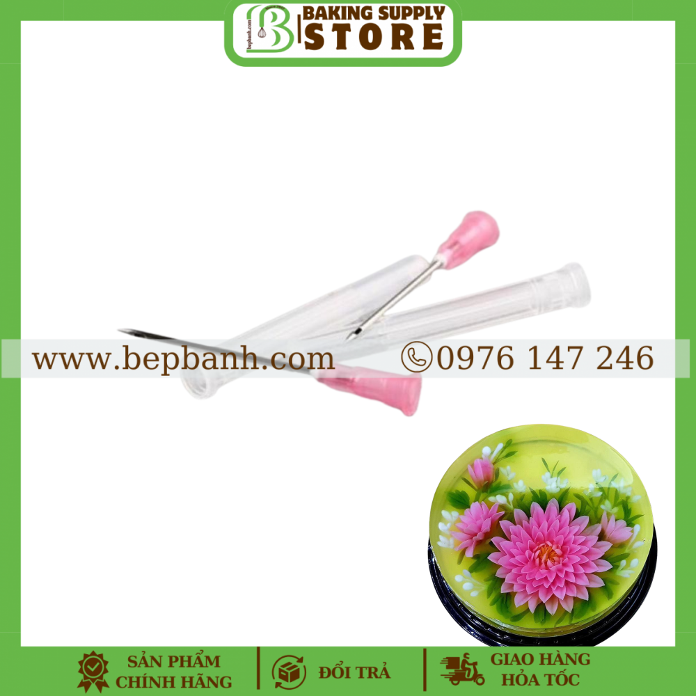 Kim làm nhụy hoa rau câu 3D