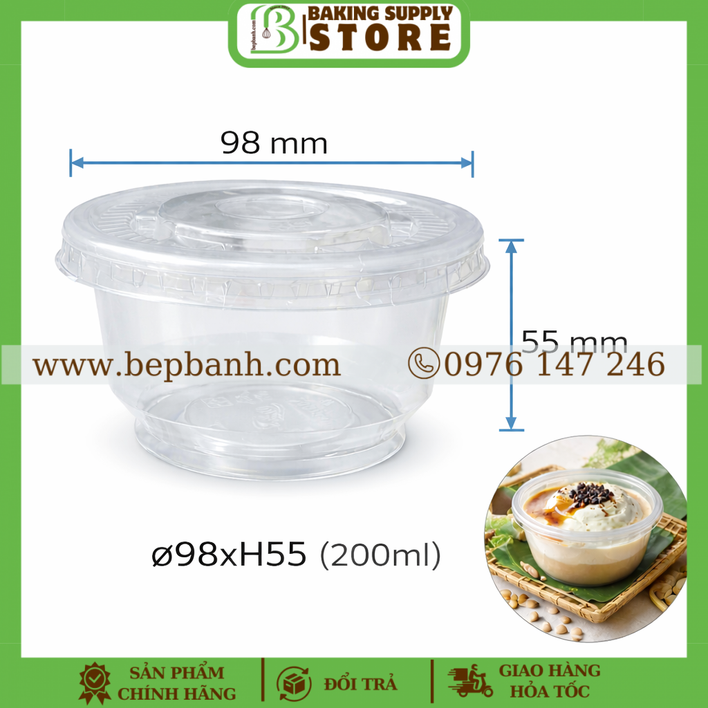 Ly nhựa nắp tròn 858 200ml