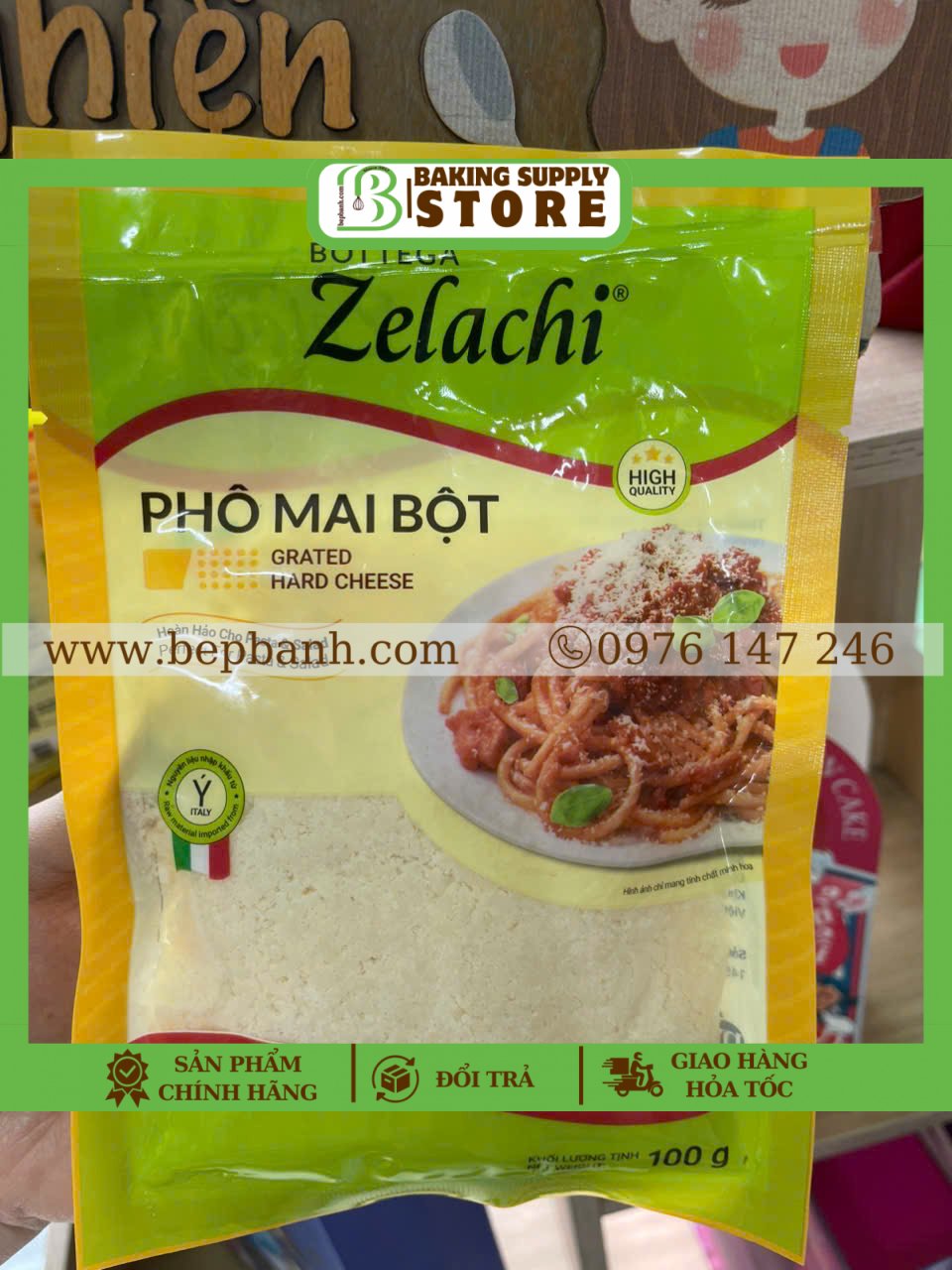 Phô mai bột Parmesan Fromagio Zelachi 100gr Phô mai bột Parmesan Fromagio Zelachi 100gr
