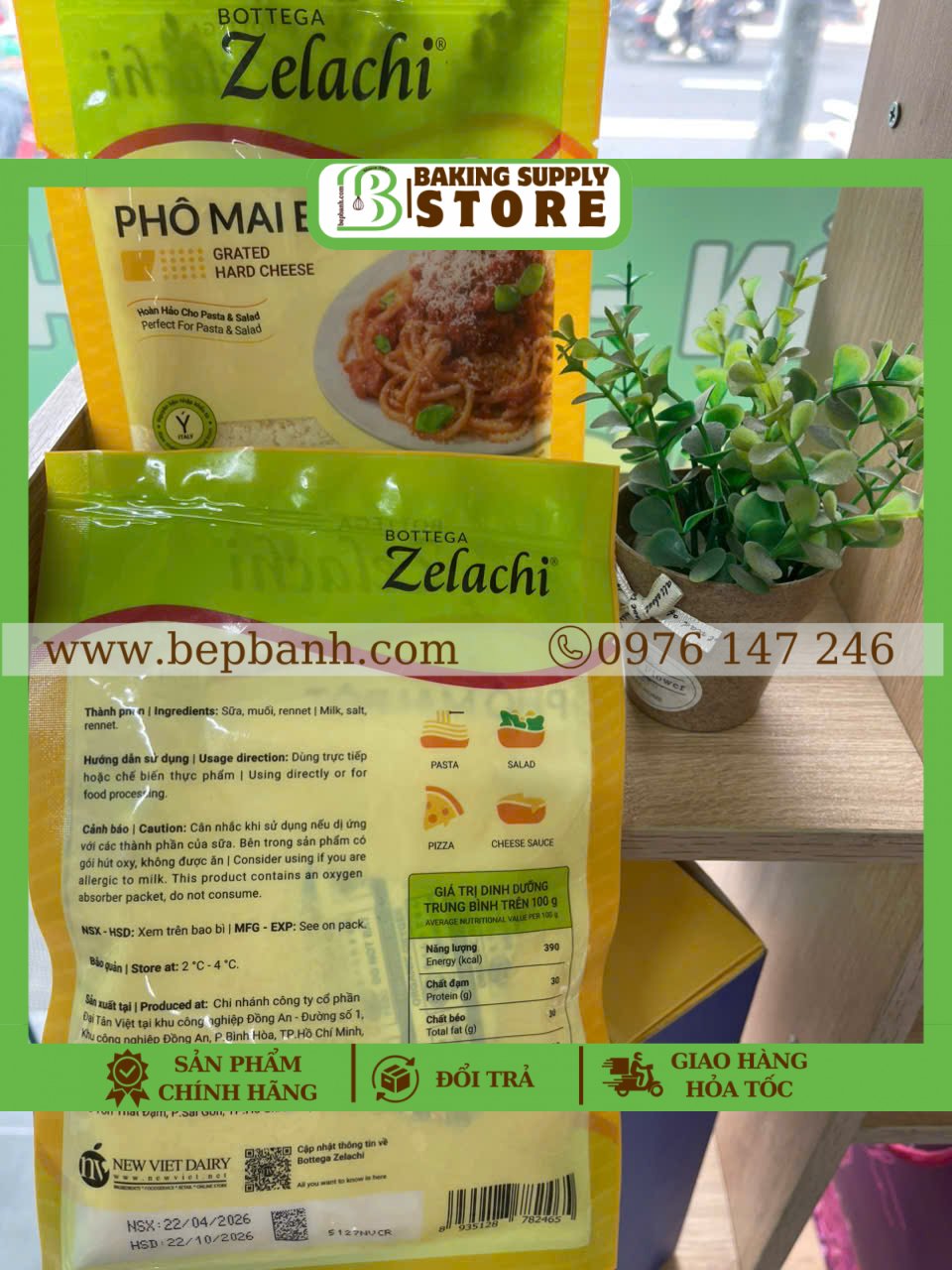 Phô mai bột Parmesan Fromagio Zelachi 100gr Phô mai bột Parmesan Fromagio Zelachi 100gr