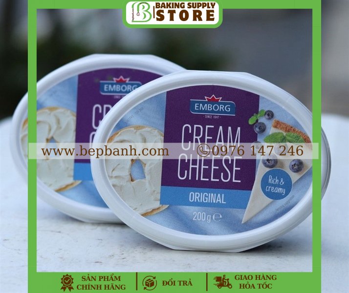 phô mai kem/ Cream cheese Emborg 200gr 