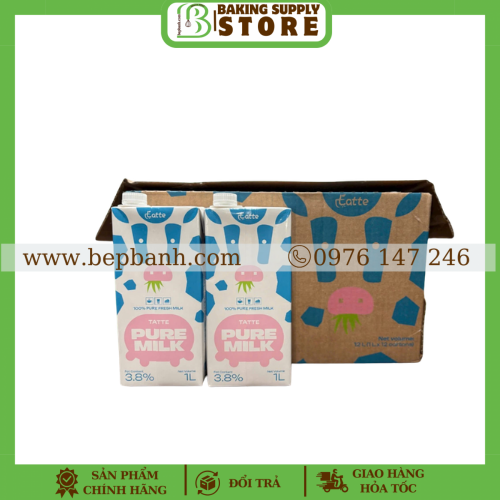 Sữa tươi Tatte 3.8% 1L Sữa tươi Tatte 3.8% 1L