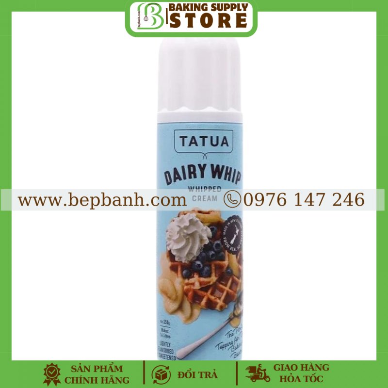 Whipping cream tatua dạng chai xịt 400gr