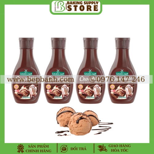 Xốt topping chocolate Golden Farm 400g Xốt topping chocolate Golden Farm 400g