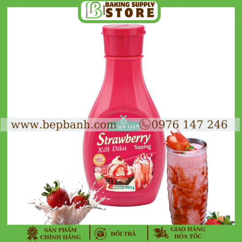 Xốt topping Dâu Golden Farm 400g Xốt topping Dâu Golden Farm 400g
