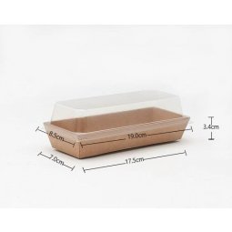 Khay giấy Kraft nắp PET - Chữ nhật