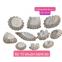 Bộ 10 khuôn bánh bò