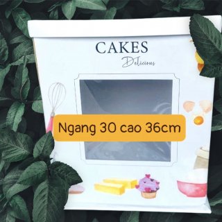 Hộp bánh kem 2 tầng 30cm cao 36