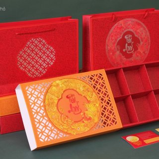 Hộp giấy trung thu 6 bánh 100gr - Phú Quý
