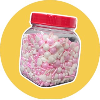 Bông đường trắng hồng 100gr