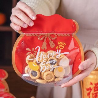 Set 5 túi zip túi vàng 18*18