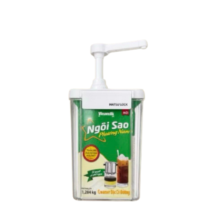 Bình nhựa đựng sữa đặc vòi pumb 1.6L