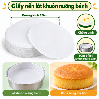 Giấy nến tròn cắt sẵn 20cm 50T