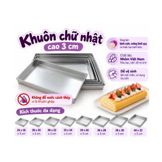 Khuôn chữ nhật 3cm