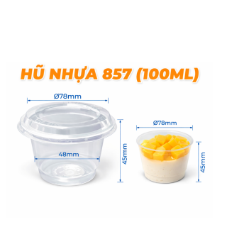 Ly nhựa nắp tròn 857 100ml