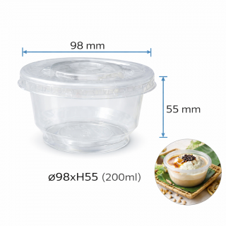 Ly nhựa nắp tròn 858 200ml